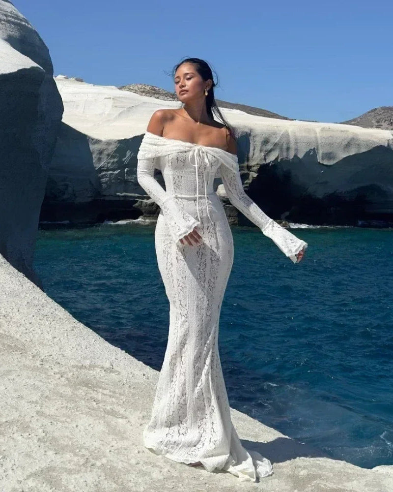 Lace Long Sleeve Gown Seraphina Rose