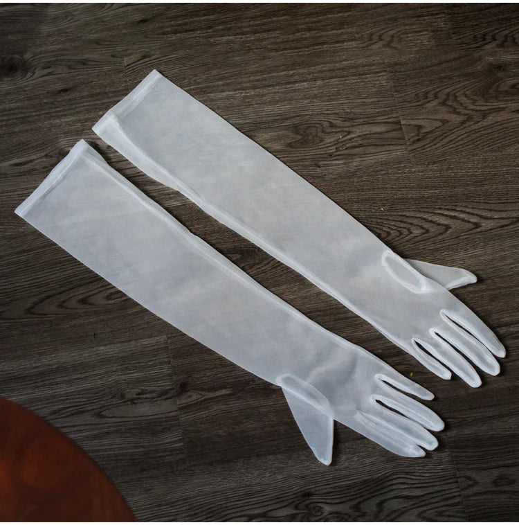 Soft Tulle Opera Bridal Gloves Seraphina Rose