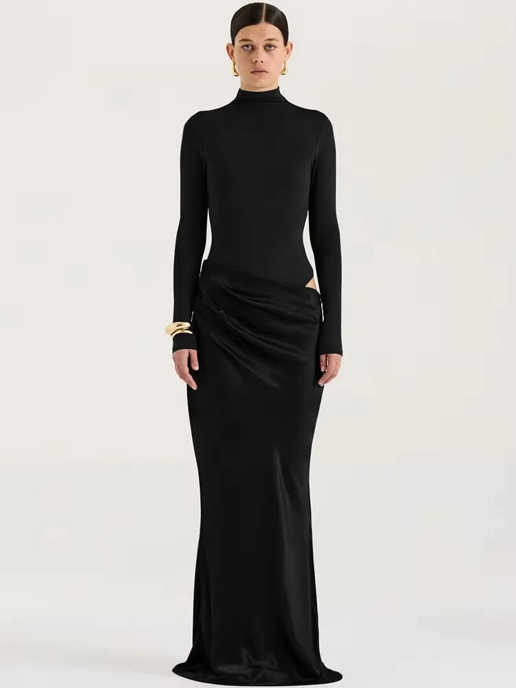 Satin Cut-Out Maxi Dress Lucia Rose