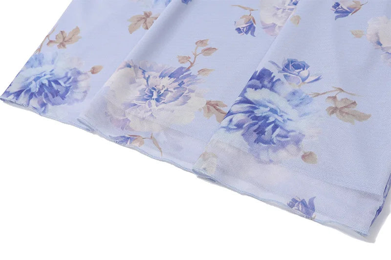 Floral Print Backless Maxi Dress Solène Rose