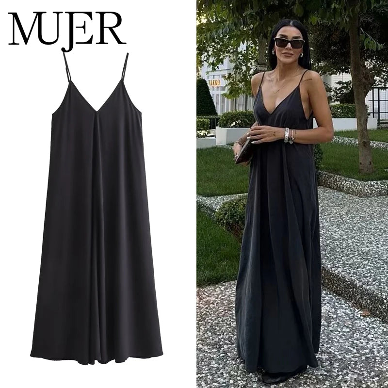 Backless Slip Maxi Dress Adriana Rose