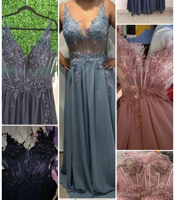 Beaded Chiffon Prom Gown Rosalind Rose
