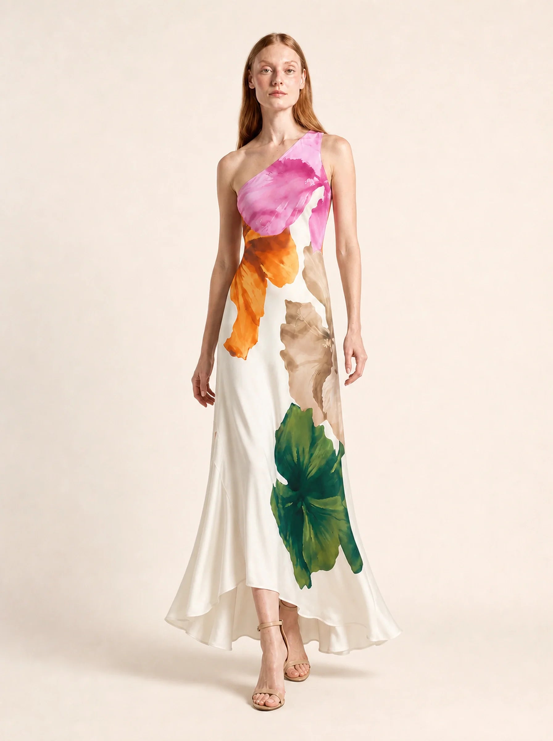 Floral One Shoulder Maxi Dress Beatrice Rose - Movement