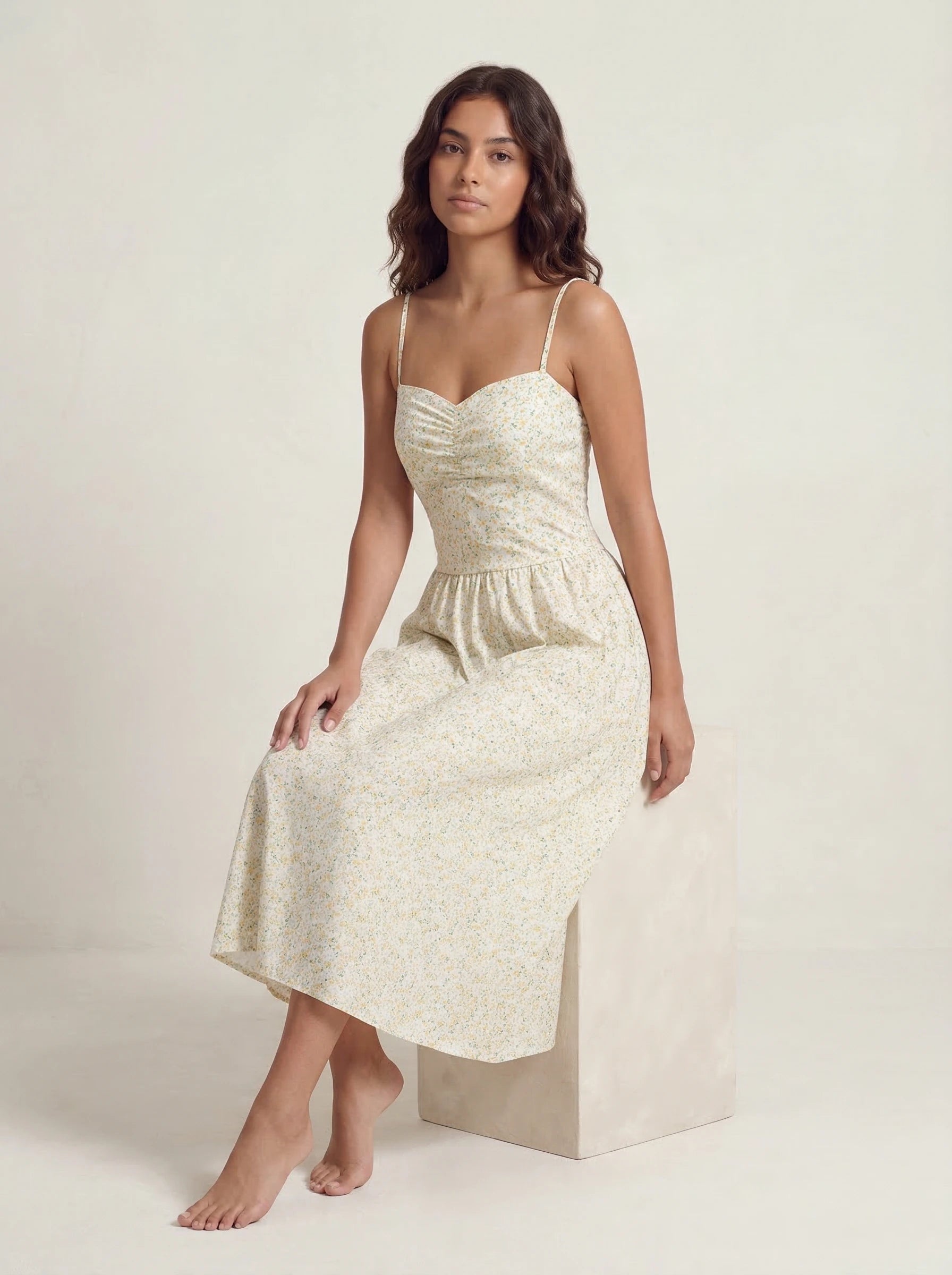 Floral Slip Midi Dress Sofia Rose