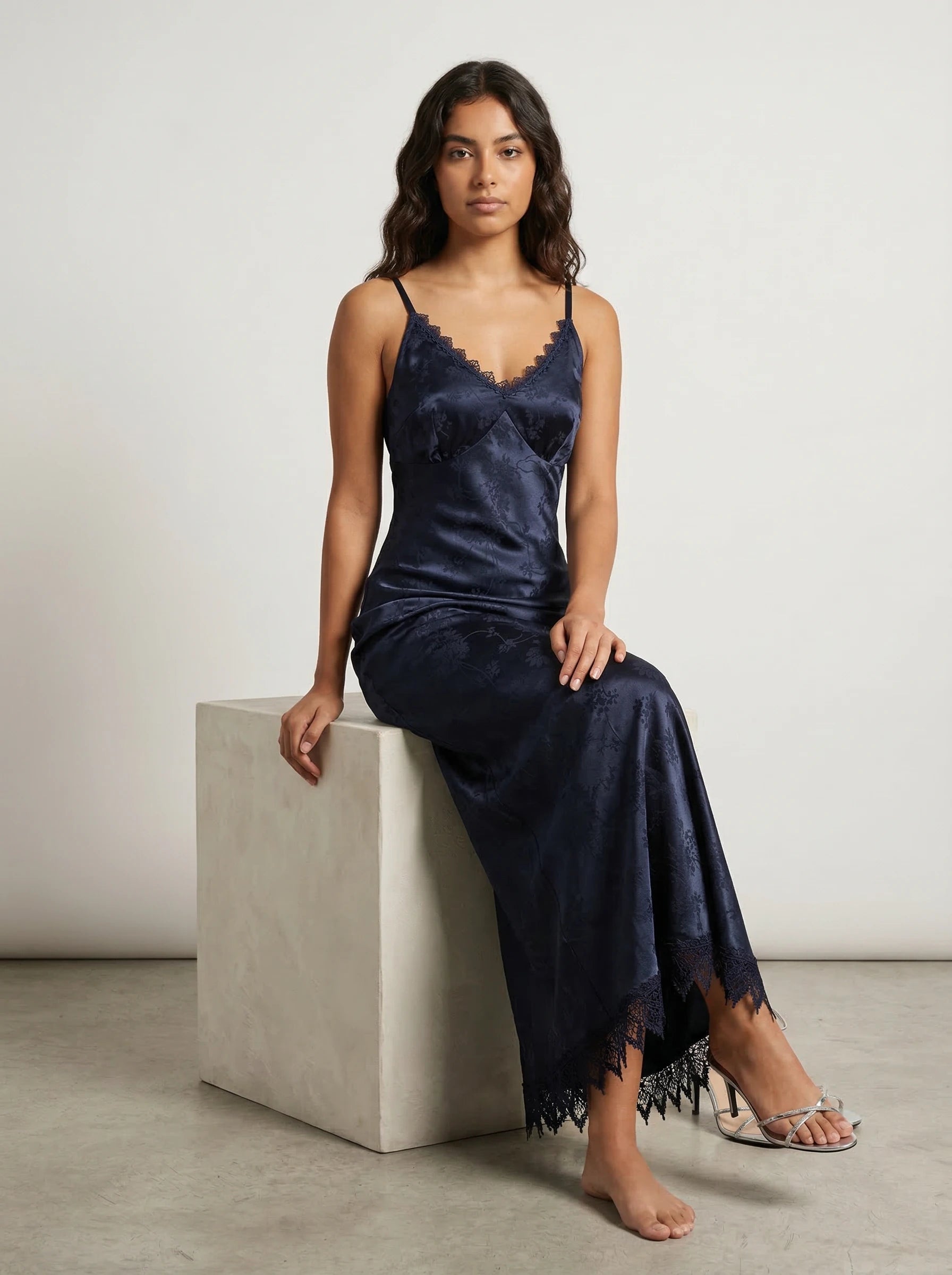 Jacquard Lace Maxi Dress Valentina Rose