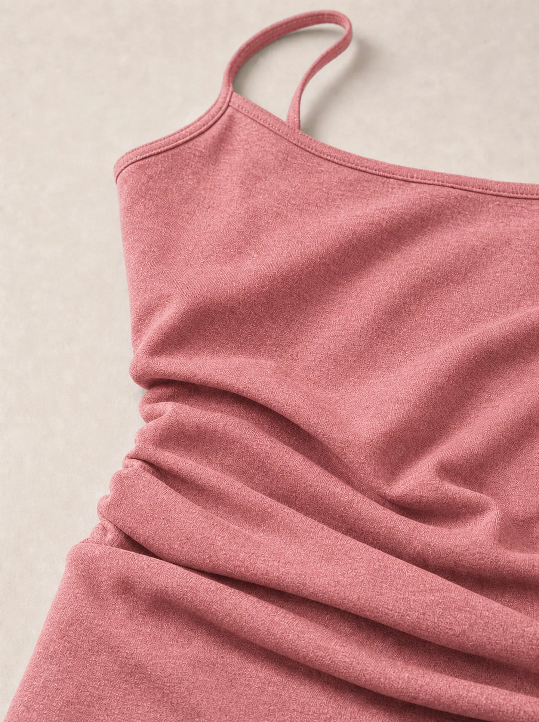 Bodycon Maxi Dress Bianca Rose in pink — fabric texture detail