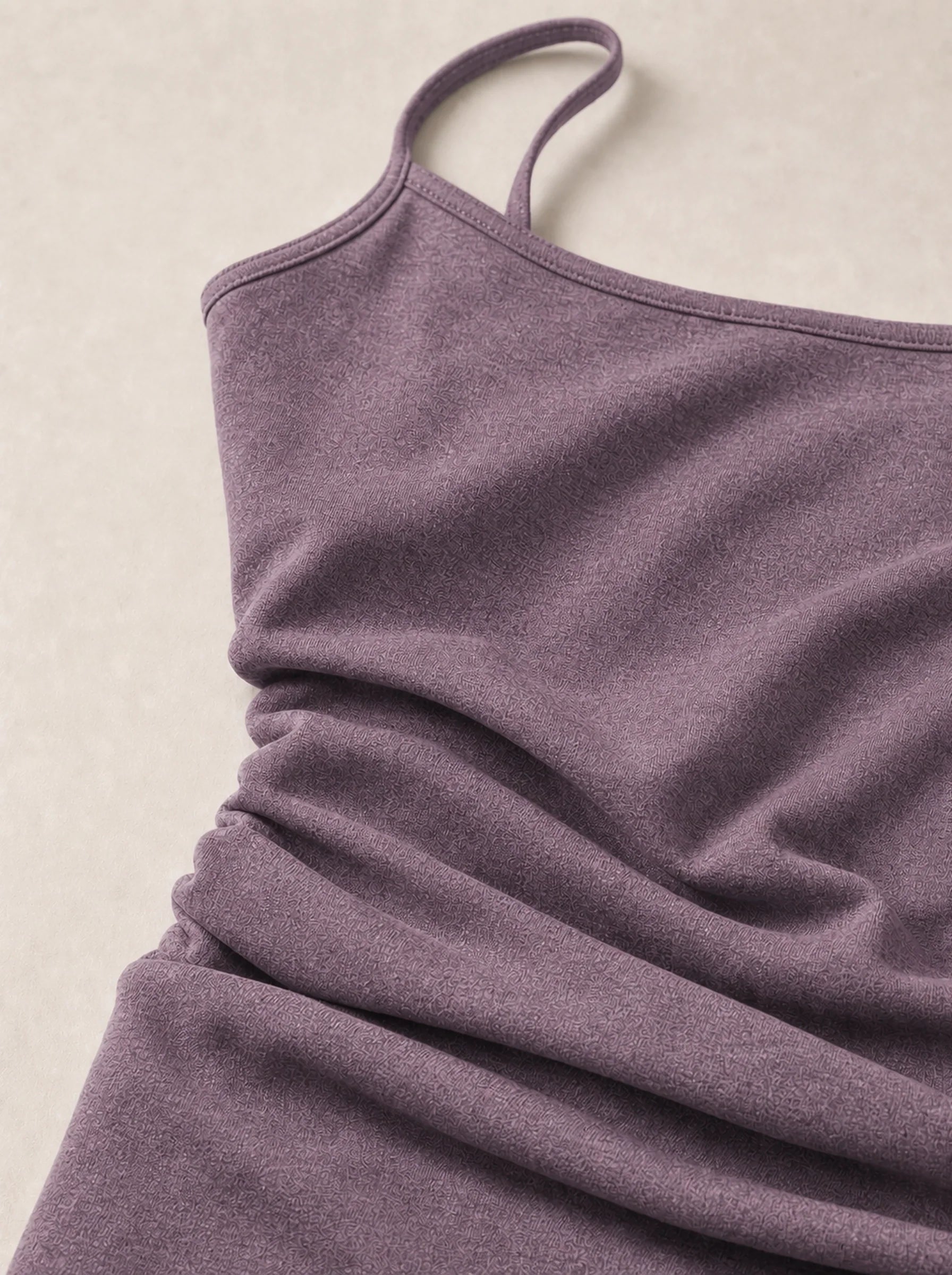 Bodycon Maxi Dress Bianca Rose in purple — fabric texture detail