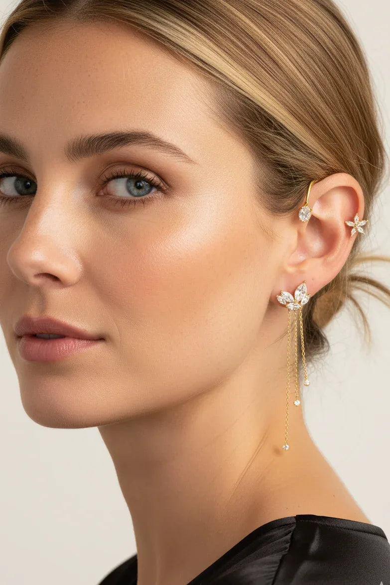 Aurora Starfall Ear Cuff - Rose & Mews