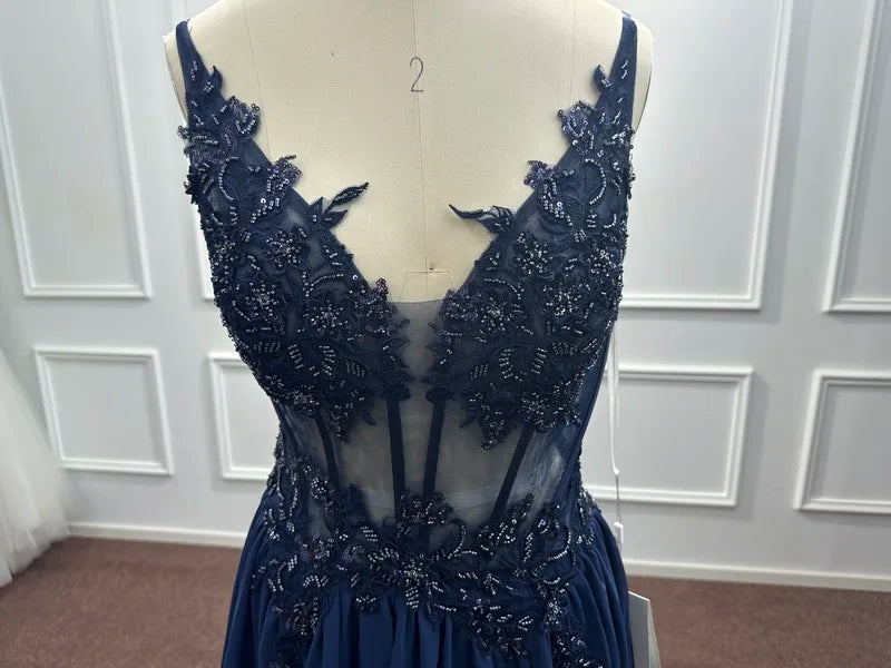 Beaded Chiffon Prom Gown Rosalind Rose