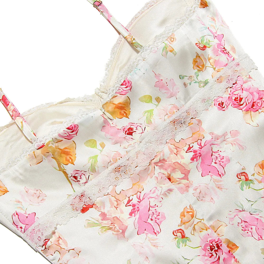 Floral Spaghetti Strap Maxi Dress Celeste Rose