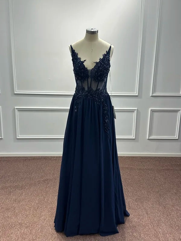 Beaded Chiffon Prom Gown Rosalind Rose