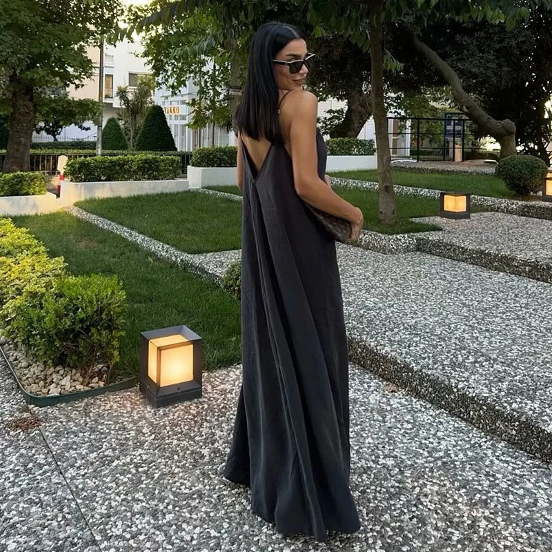 Backless Slip Maxi Dress Adriana Rose