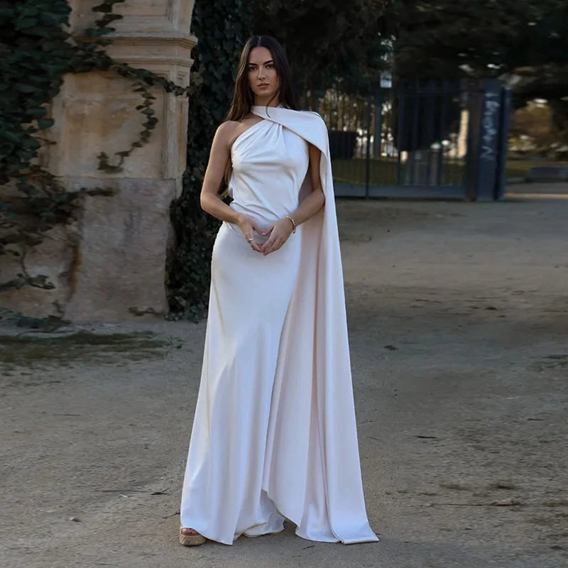 Satin-Neckholderkleid Margot Rose