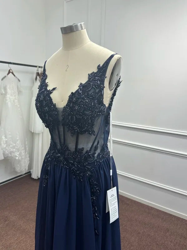 Beaded Chiffon Prom Gown Rosalind Rose