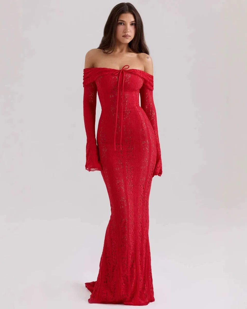 Lace Long Sleeve Gown Seraphina Rose