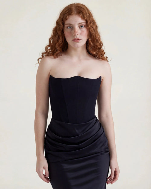 Vestido maxi de satén Delphine Rose