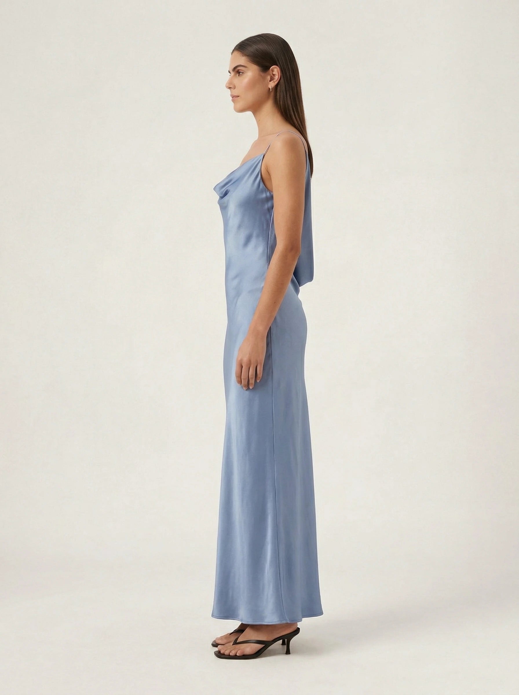 Satin-Maxikleid Genevieve Rose